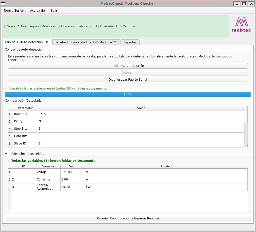 Auto-detección Modbus